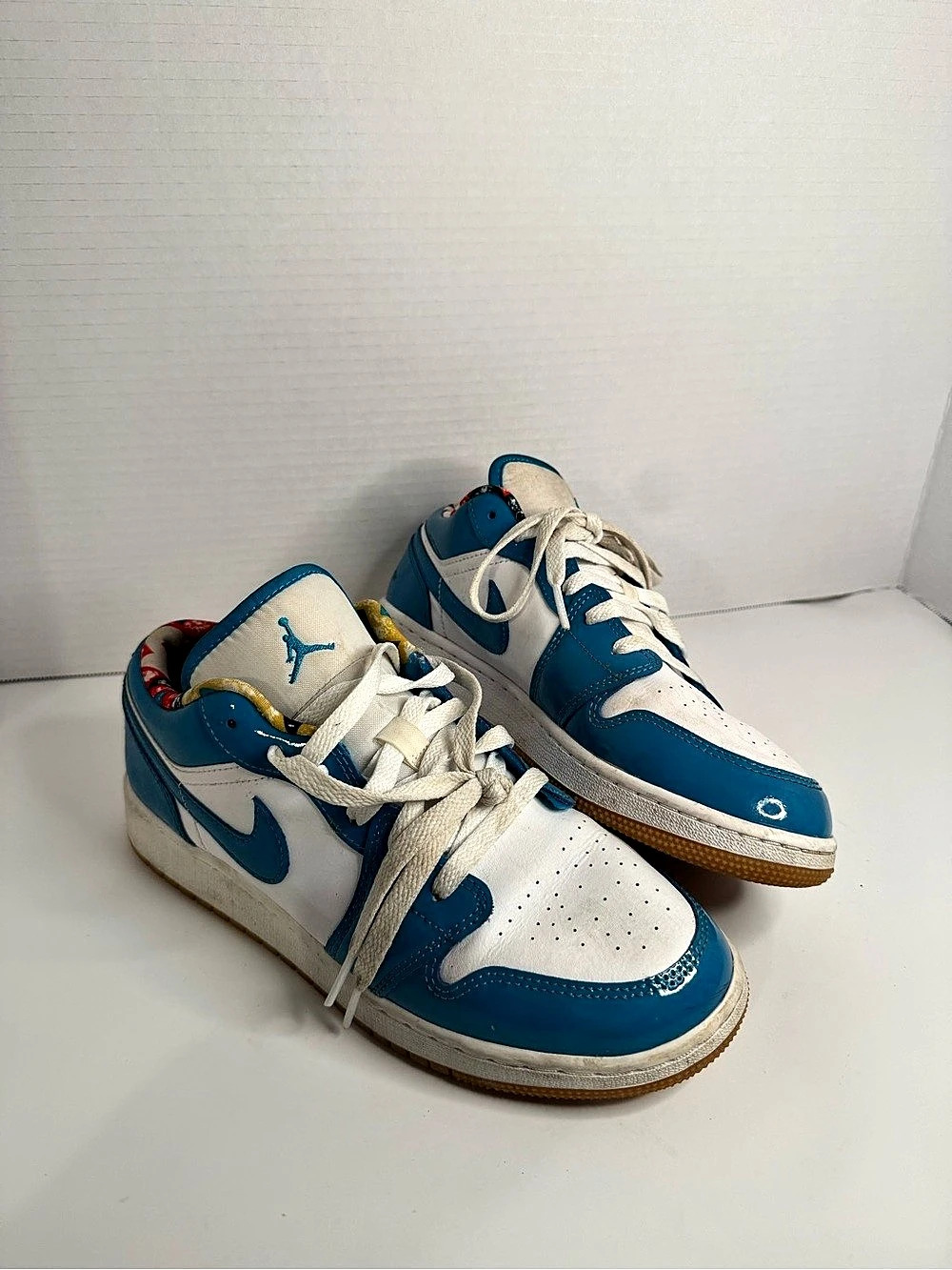Jordan Air Jordan 1 Low Kids Sneakers Blue & White Girls US 6Y